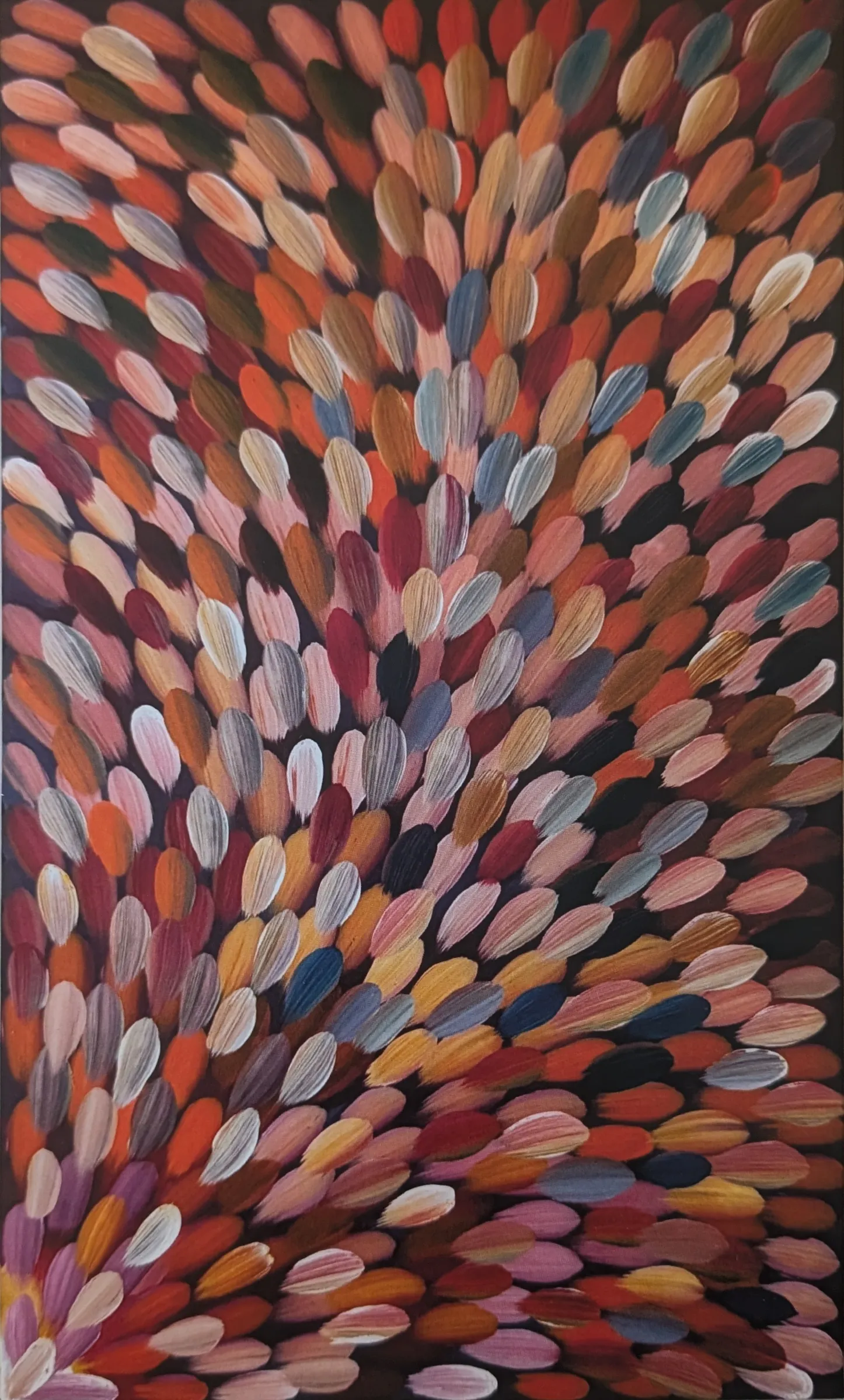 Gloria Tamerre Petyarre, Bush Medicine Leaves, 2015, synthetic polymer paint on canvas, 153 x 91.5 cm