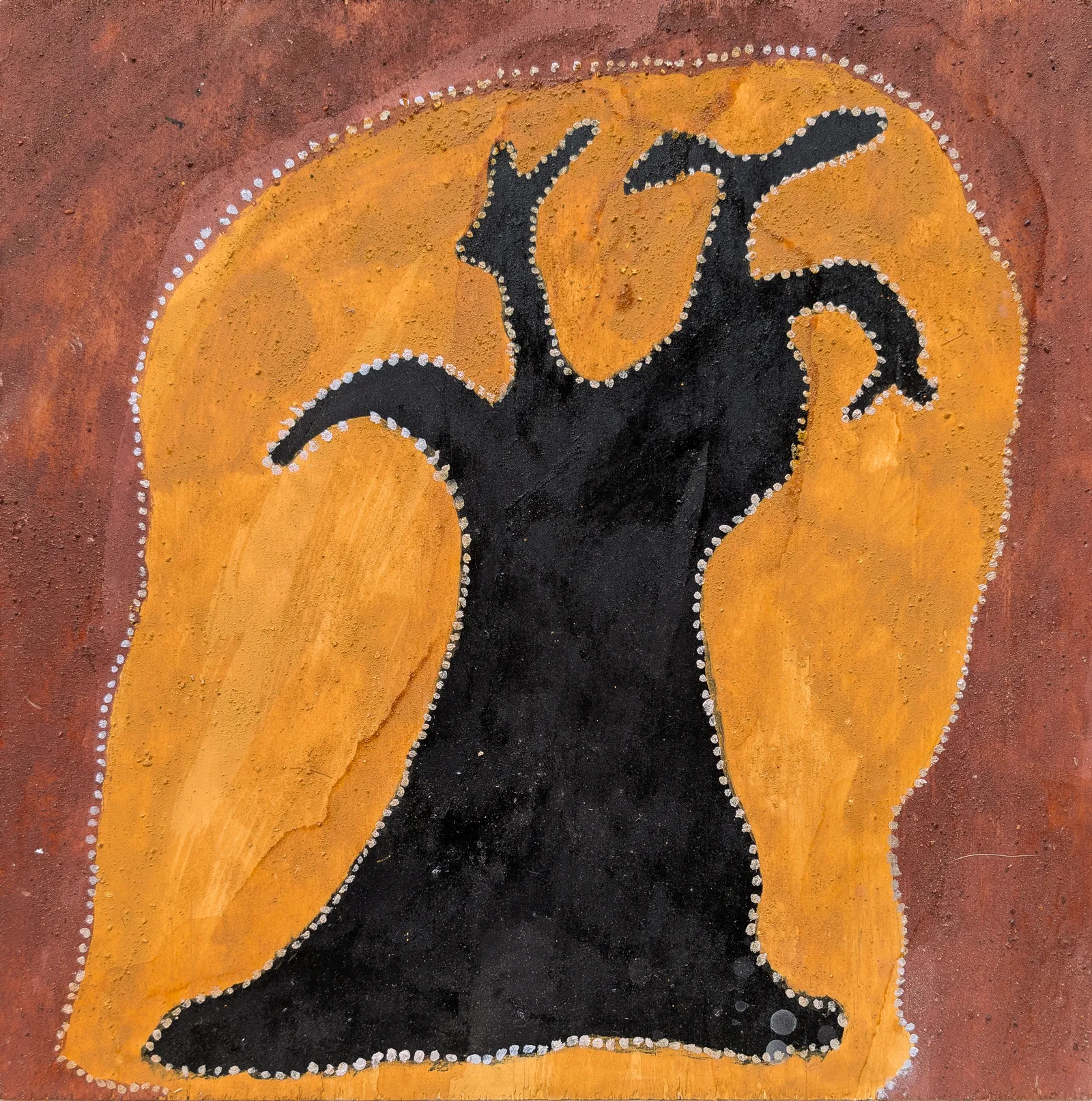 Peter Thomas, Mother's Birthplace, 2026, natural earth pigments on plywood, 30 x 30 cm