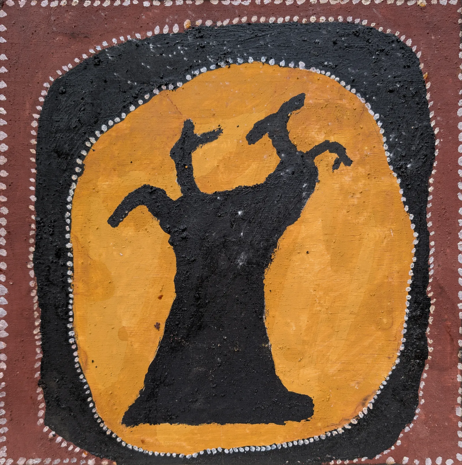 Peter Thomas, Mother's Birthplace, 2026, natural earth pigments on plywood, 30 x 30 cm