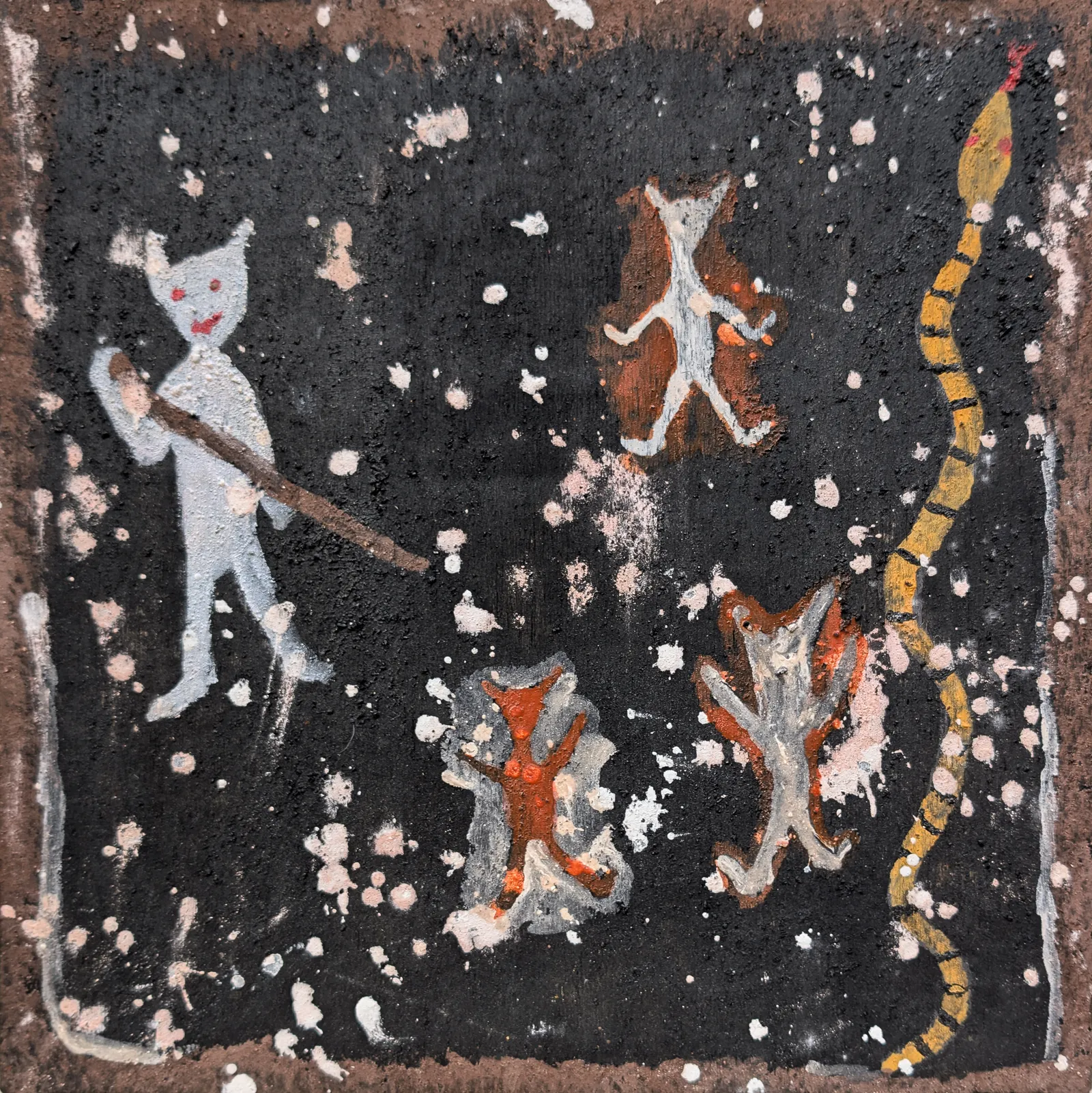 Peter Thomas, Untitled, 2026, natural earth pigments on plywood, 30 x 30 cm