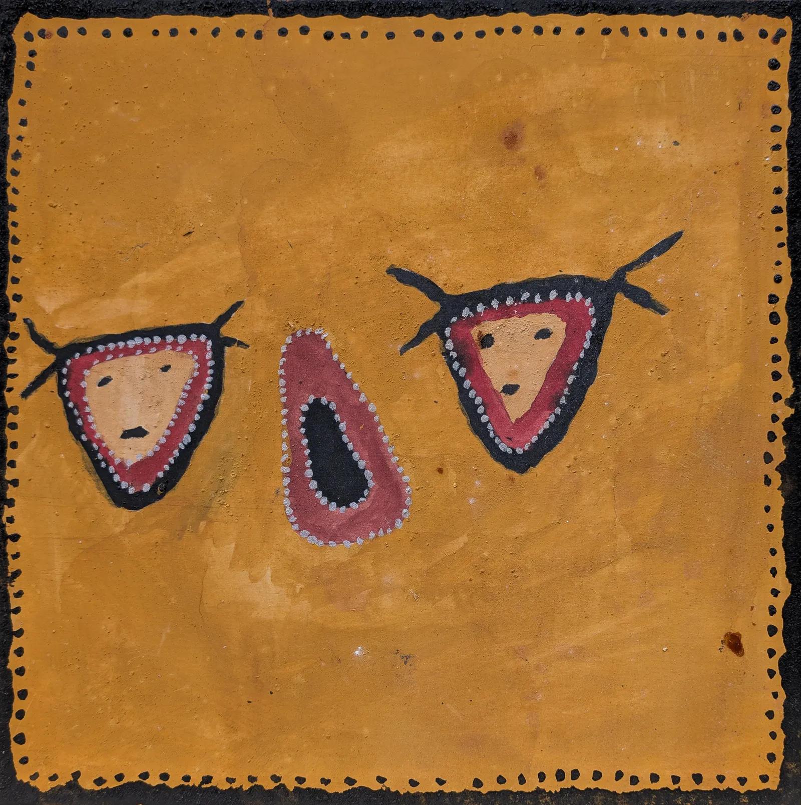 Peter Thomas, Untitled, 2026, natural earth pigments on plywood, 30 x 30 cm
