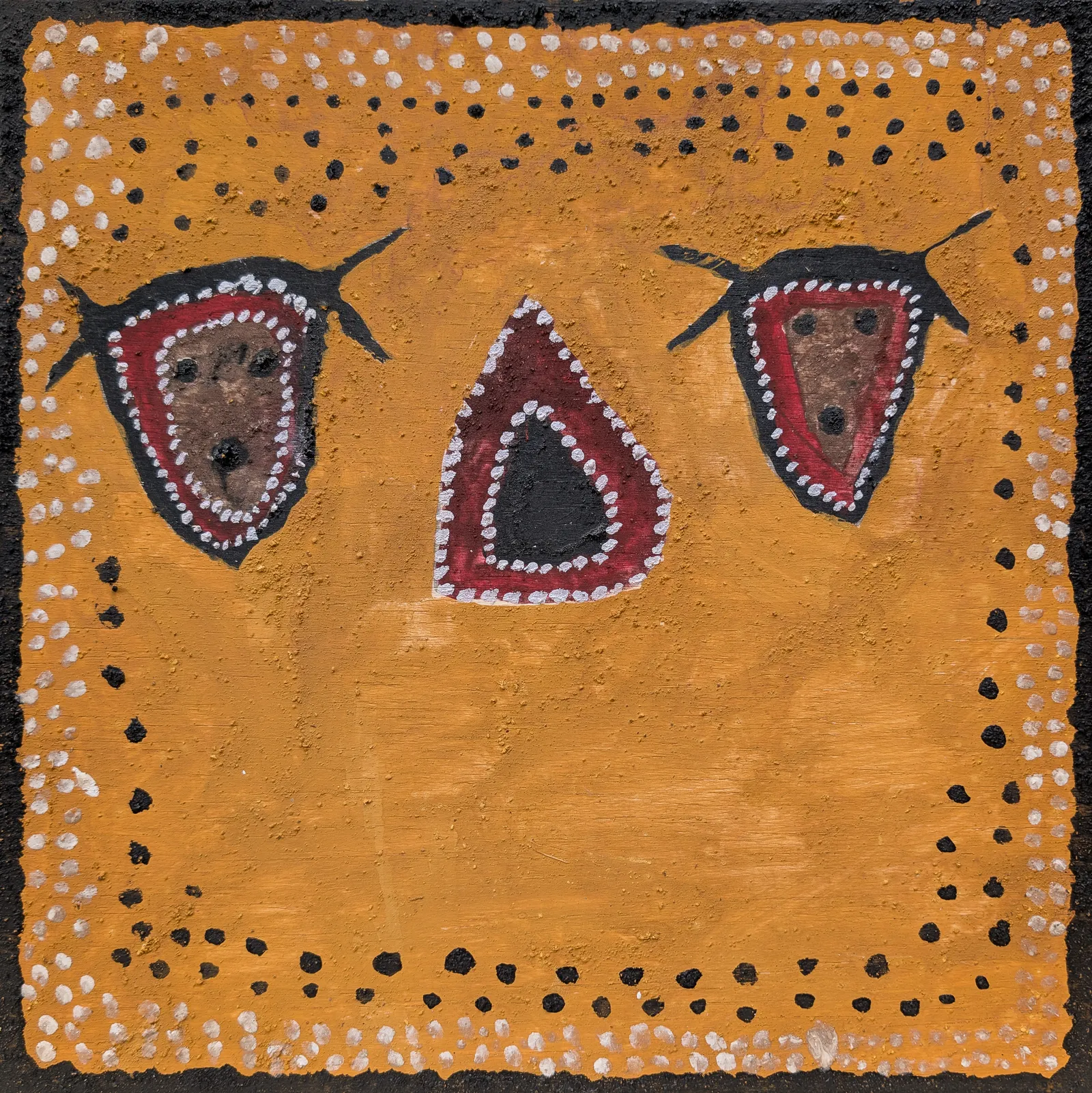 Peter Thomas, Untitled, 2026, natural earth pigments on plywood, 30 x 30 cm