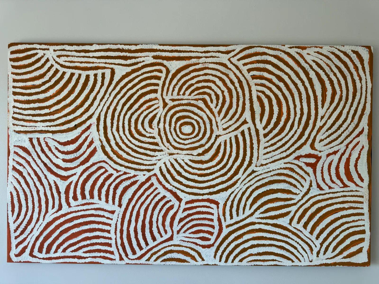 Ningura Gibson Napurrula, Women's Ceremony, 2003, synthetic polymer paint on canvas, 120 x 72