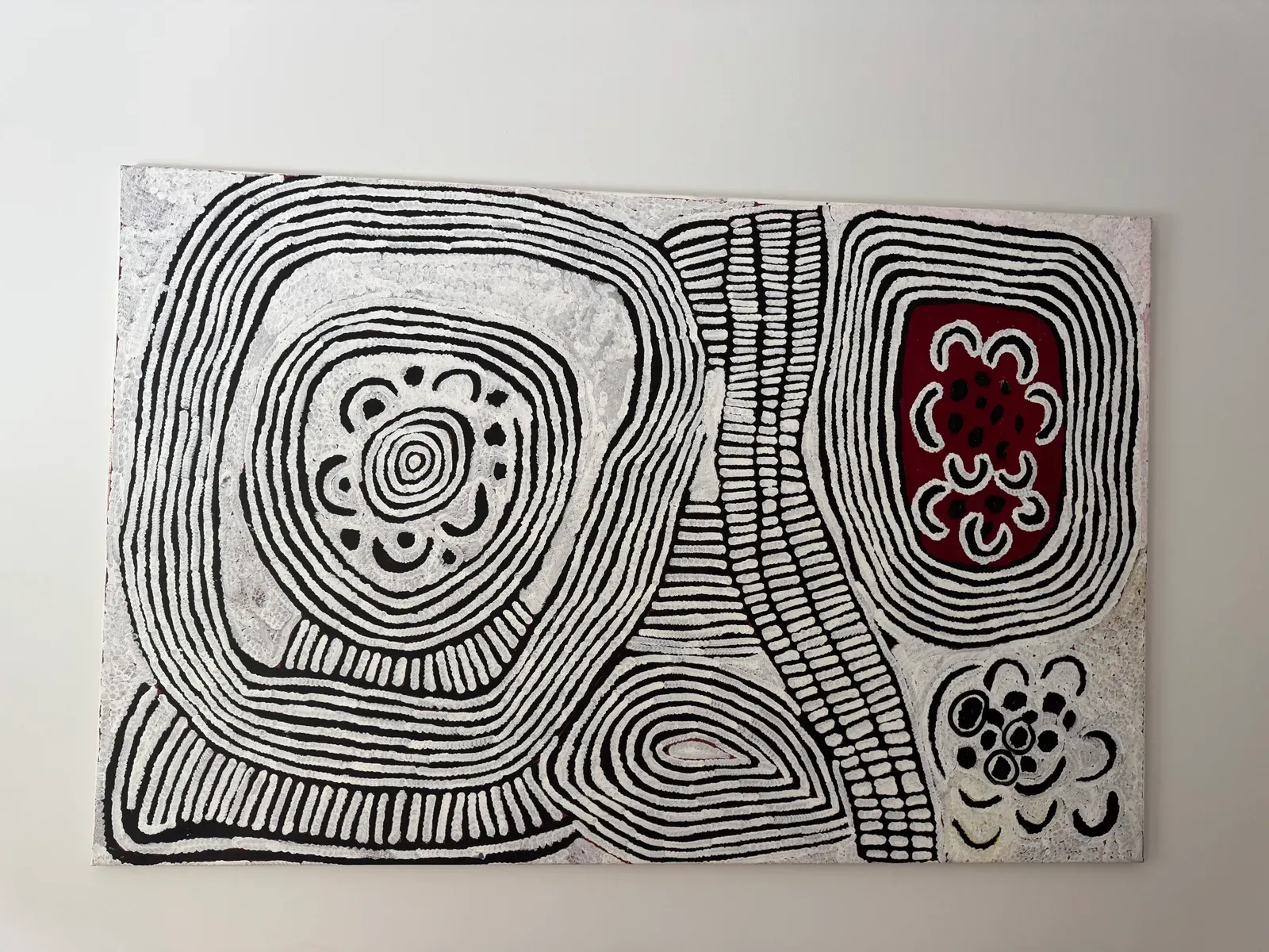 Nancy Ross Nungurrayi, Women's Ceremony, 2003, synthetic polymer paint on canvas, 116 x 180 cm