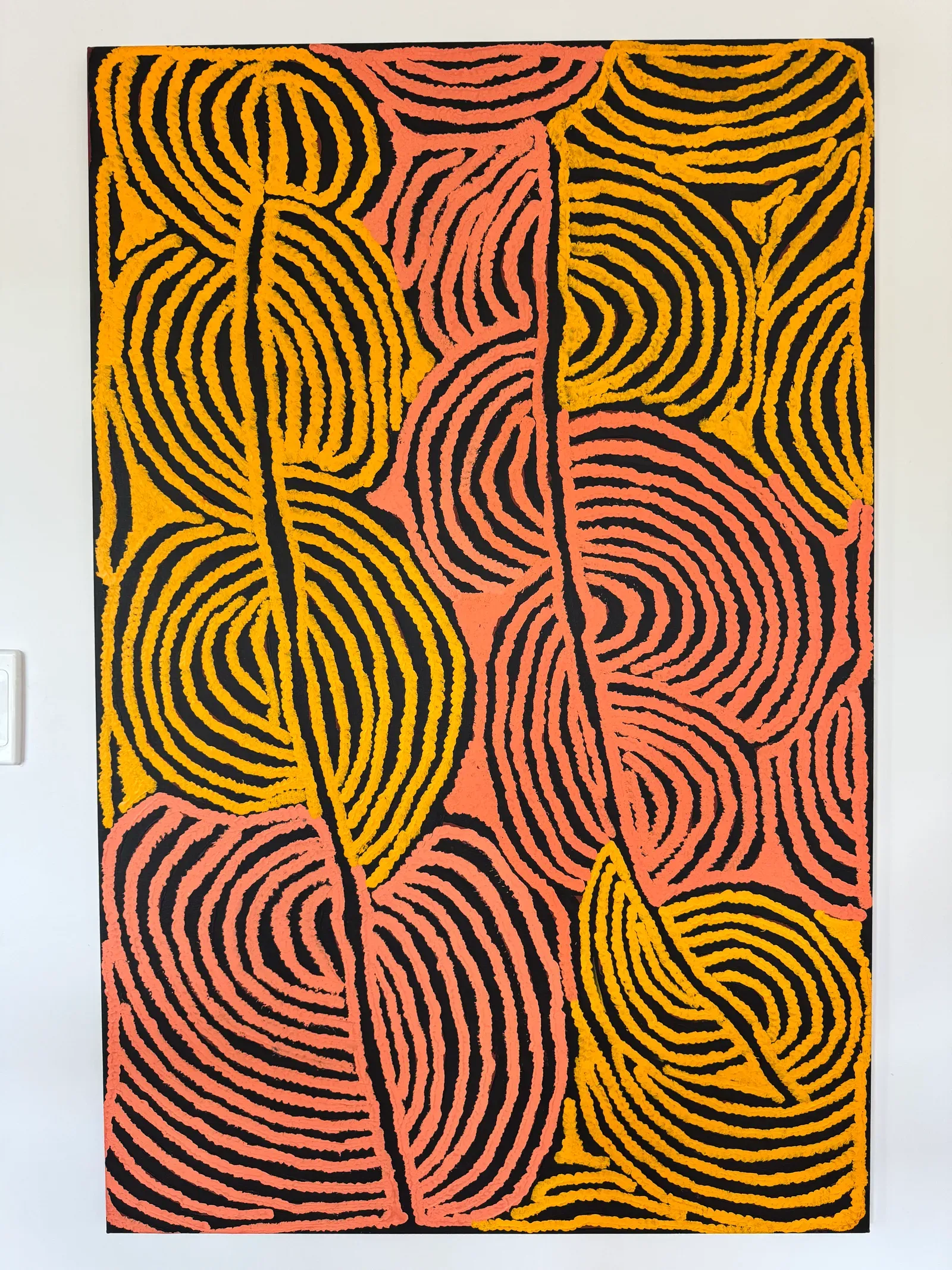 Ningura Gibson Napurrula, Women's Ceremony, 2003, synthetic polymer paint on canvas, 116 x 76