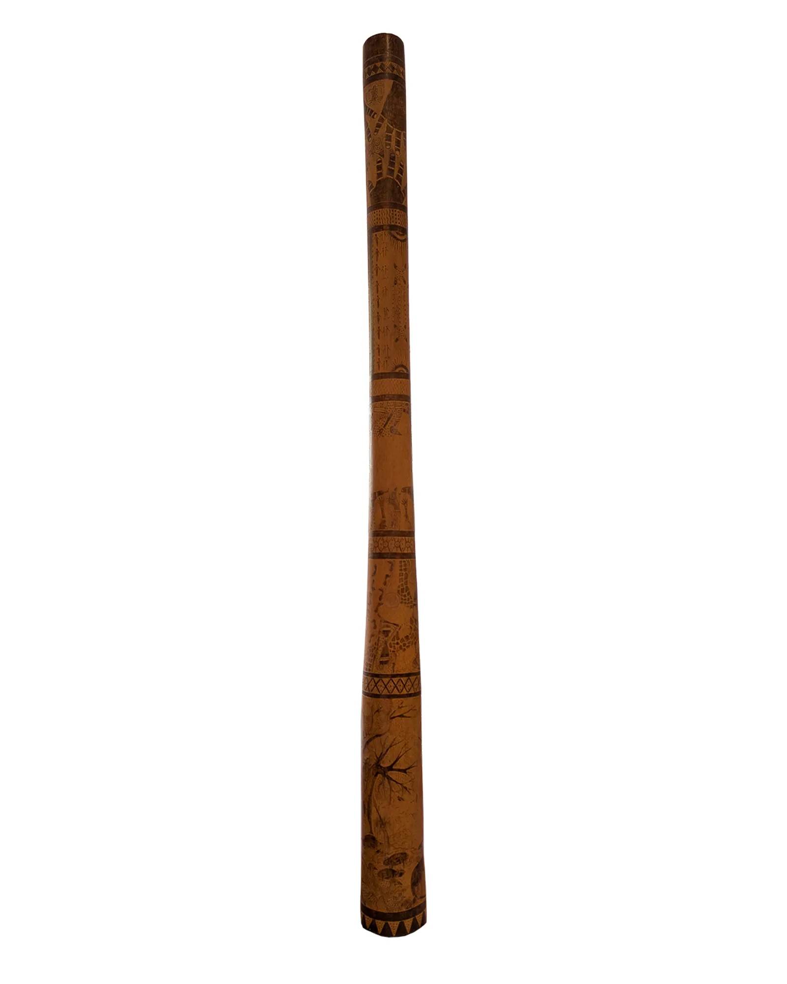 Bluey Roberts, Handcrafted and decorated Didgeridoo, 148 x 12.5 cm (irregular)