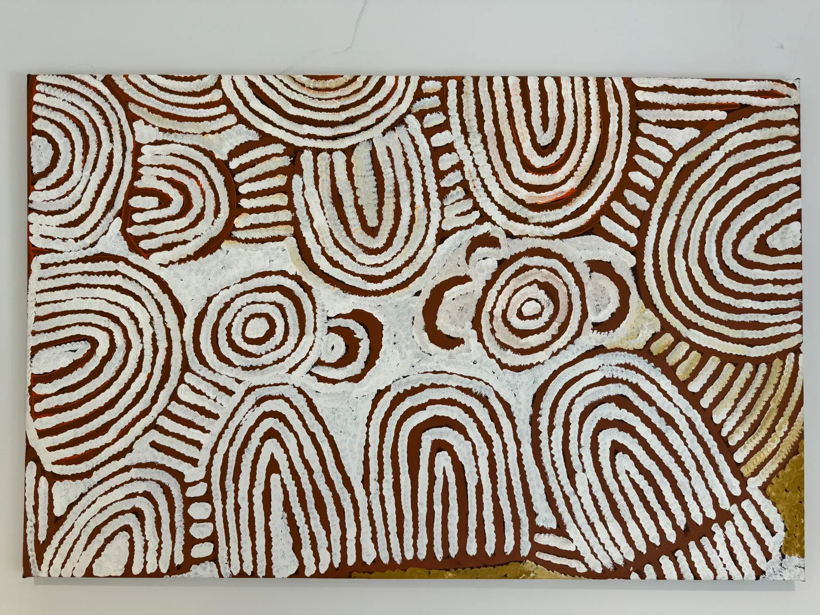 Nancy Ross Nungurrayi, Women's Business, 2002, synthetic polymer paint on canvas, 116 x 175 cm