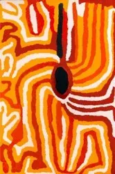 Lucy Napanangka Yukenbarri, A Soakage in Sandhill Country, 1997, synthetic polymer paint on canvas, 178 x 119 cm