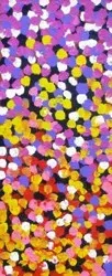 Lorna Naparrula Fencer, Caterpillar Dreaming 04, 2006, synthetic polymer paint on canvas, 25 x 61 cm