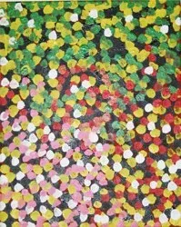 Lorna Naparrula Fencer, Caterpillar Dreaming 03, 2006, synthetic polymer paint on canvas, 50 x 40 cm