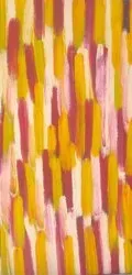 Evelyn Kumantjara Pultara, Bush Yam Dreaming 02, 2008, synthetic polymer paint on canvas, 60 x 30 cm