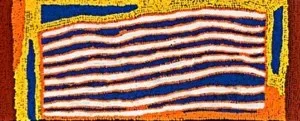 Yannima Tommy Watson, Untitled, c. 2005, synthetic polymer paint on canvas, 60 x 150 cm