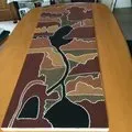 Marlene Juli, My Grandfathers Country - Darragyn, Ochre on Canvas, 120 x 45 cm