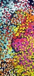 Lorna Naparrula Fencer, Caterpillar Dreaming 02, 2006, synthetic polymer paint on canvas, 125 x 57 cm