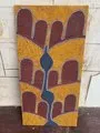 Sade Carrington, Bungle Bungles Wet Time, 2003, Ochre on Canvas, 38 x 76 cm