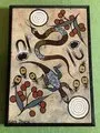 Karen Taylor, Snake & Goanna, synthetic polymer paint on canvas, 40 x 27 cm