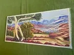 Kevin Wirra, Docker River - Porcupine Dreaming, 2007, Watercolour on paperboard, 53 x 23 cm