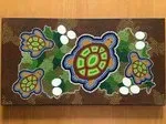 Rivena Button, Turtle Season, 2008, synthetic polymer paint on canvas, 35 x 71 cm