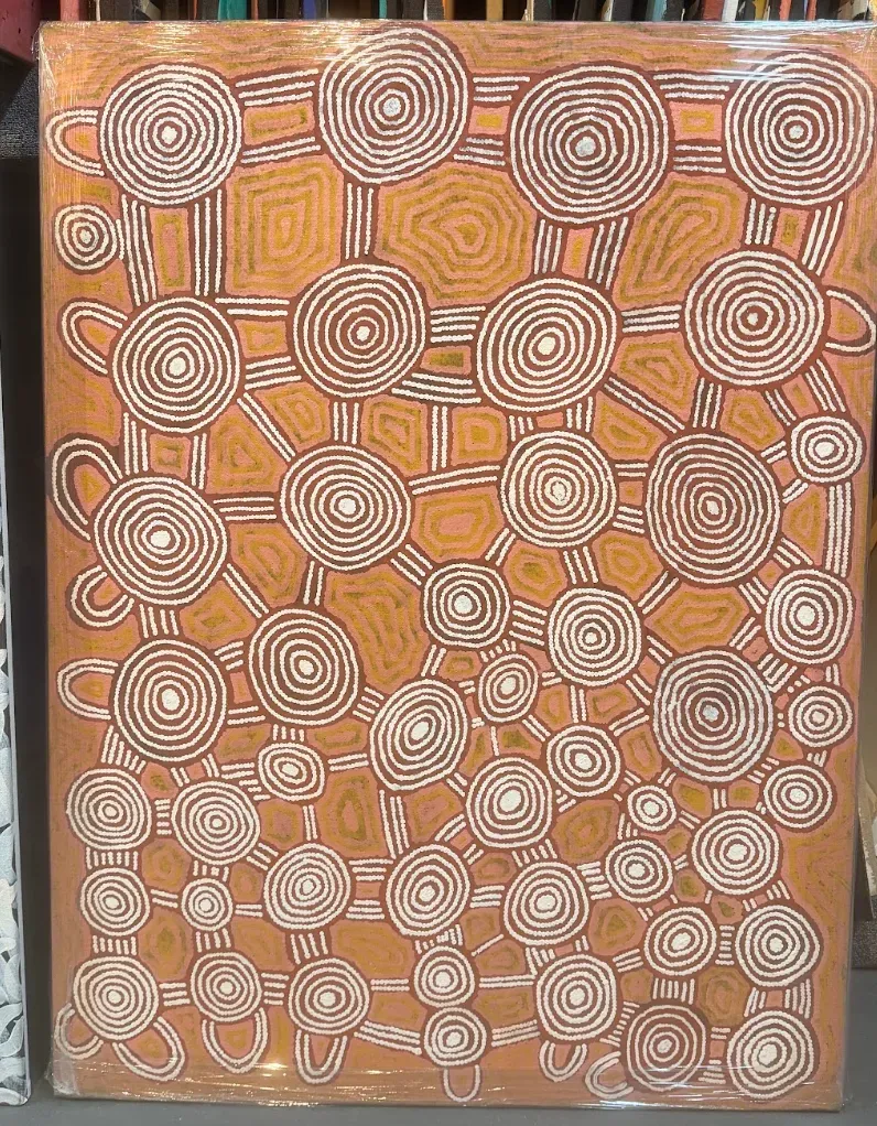 Anatjari No.1 Tjampitjinpa, Tingari, 1994, Acrylic on canvas, 121 x 92 cm