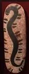 Artist Once Known, Wanampi (Snake) Dreaming, c. 1989, Ochre on shield