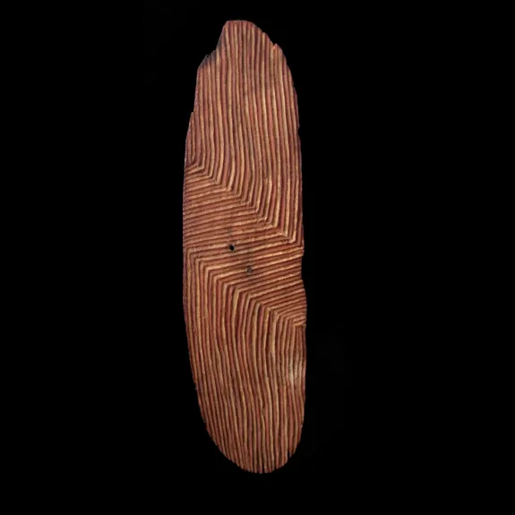 Artist Once Known, Wunda Shield, natural earth pigments on wood, 67 cm
