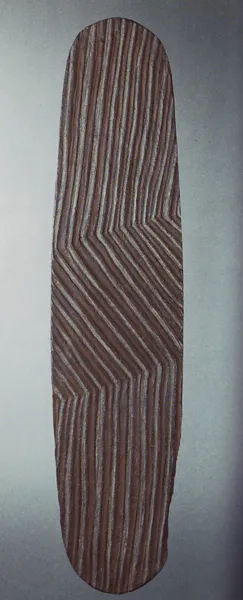 Artist Once Known, Wunda Shield, 0.192, carved hardwood, 74 cm