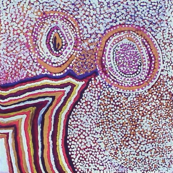 Rosie Nanyuma, Laka, 2002, synthetic polymer paint on Belgian linen, 80 x 80 cm