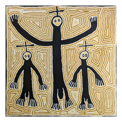 Linda Syddick Napaltjarri, Spirits and Sandhills, 2006, synthetic polymer paint on Belgian linen, 91 x 91 cm