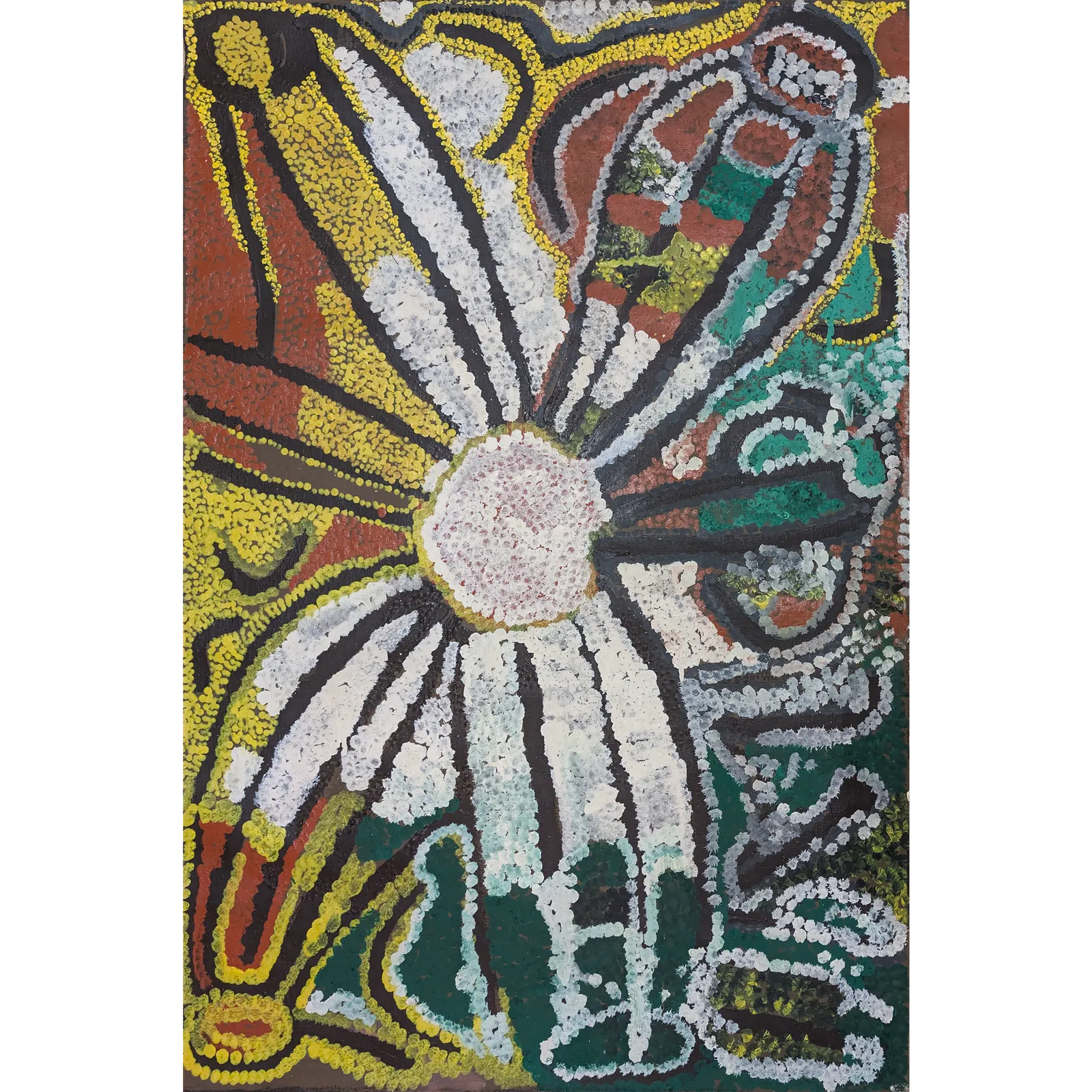 Lorna Naparrula Fencer, Bush Yam, 2000, synthetic polymer paint on canvas, 91 x 61cm