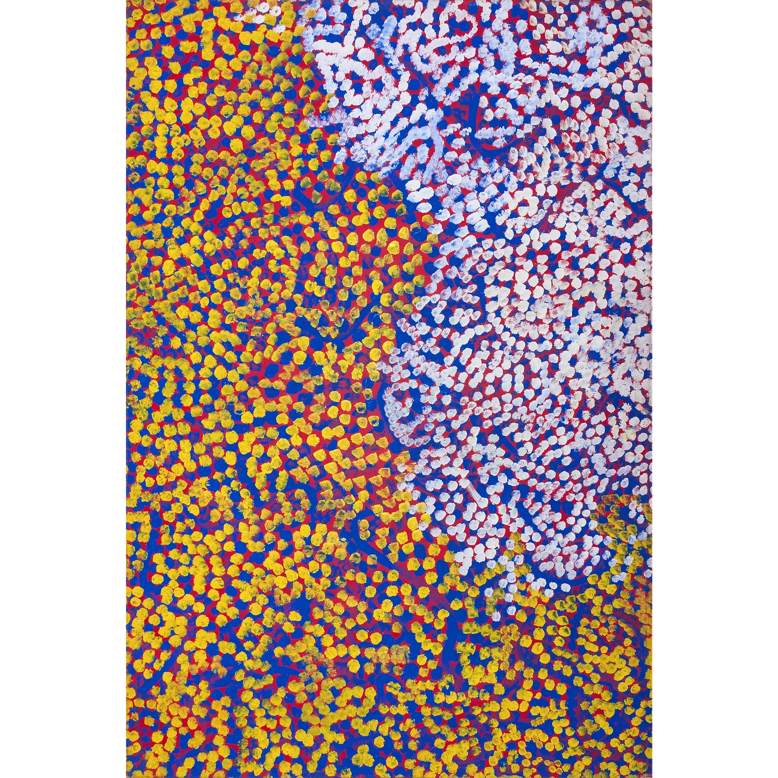 Lorna Naparrula Fencer, Caterpillar, 1998, synthetic polymer paint on canvas, 154 x 105 cm