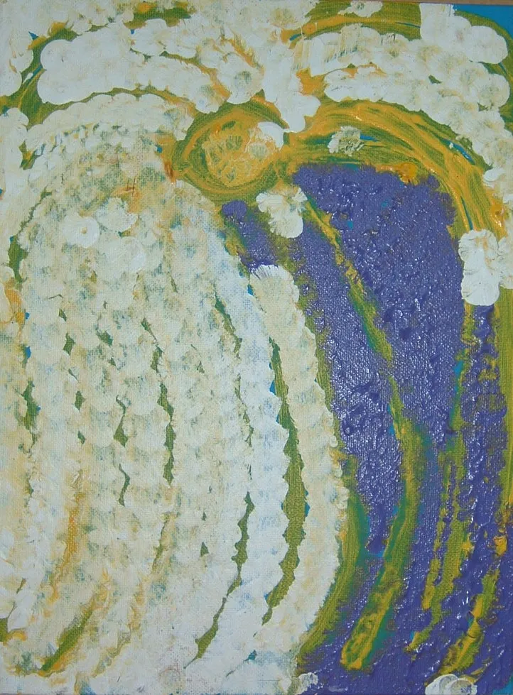 Lorna Naparrula Fencer, Wapartali Bush Potato, 2003, synthetic polymer paint on canvas board, 62 x 43