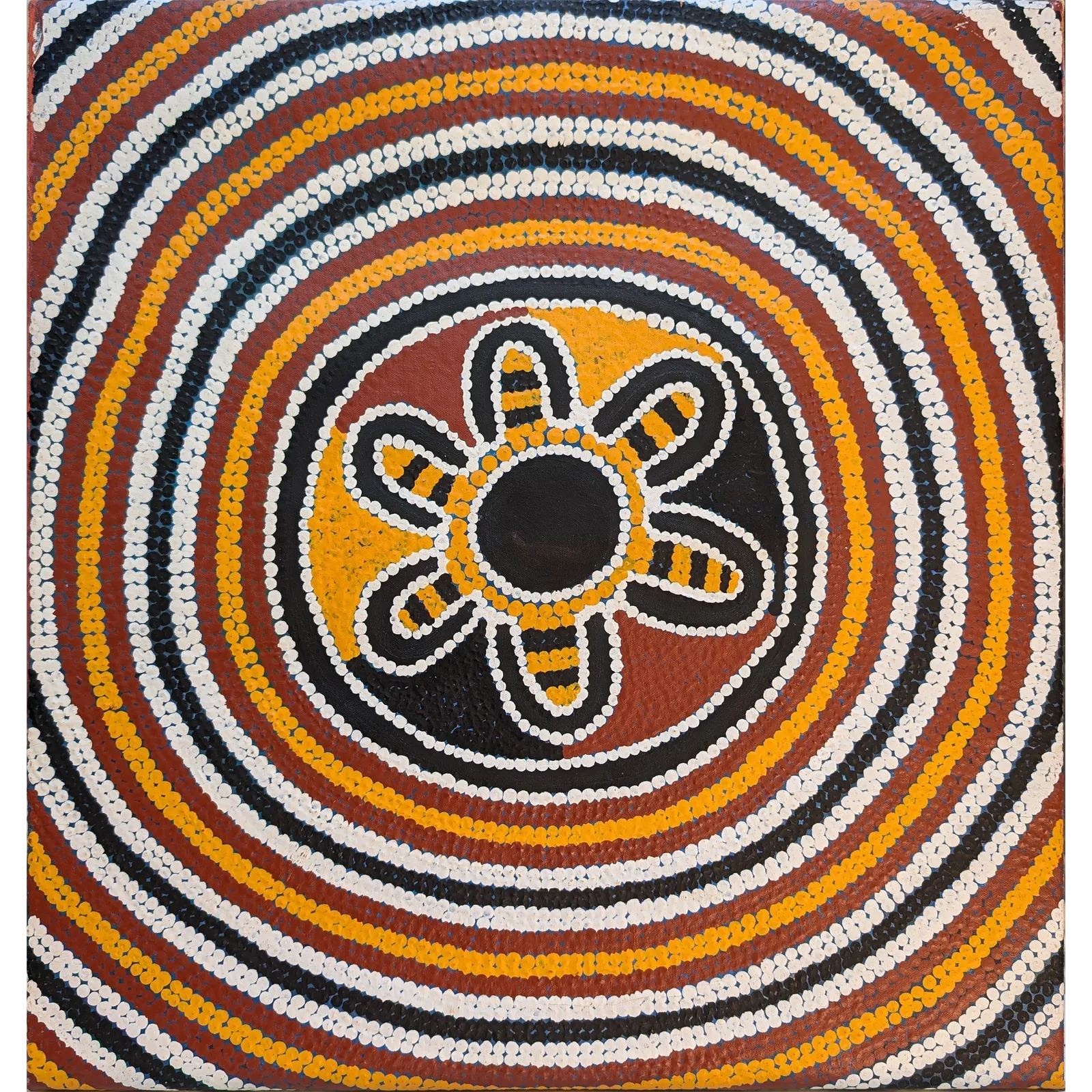 Portia Daniels, Minna Minna, south of Yagga Yagga,W.A, 1999, synthetic polymer paint on canvas, 75 x 50cm