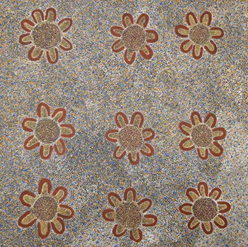 Katie Kemarre, Meeting Place, 2006, synthetic polymer paint on canvas, 89 x 89 cm