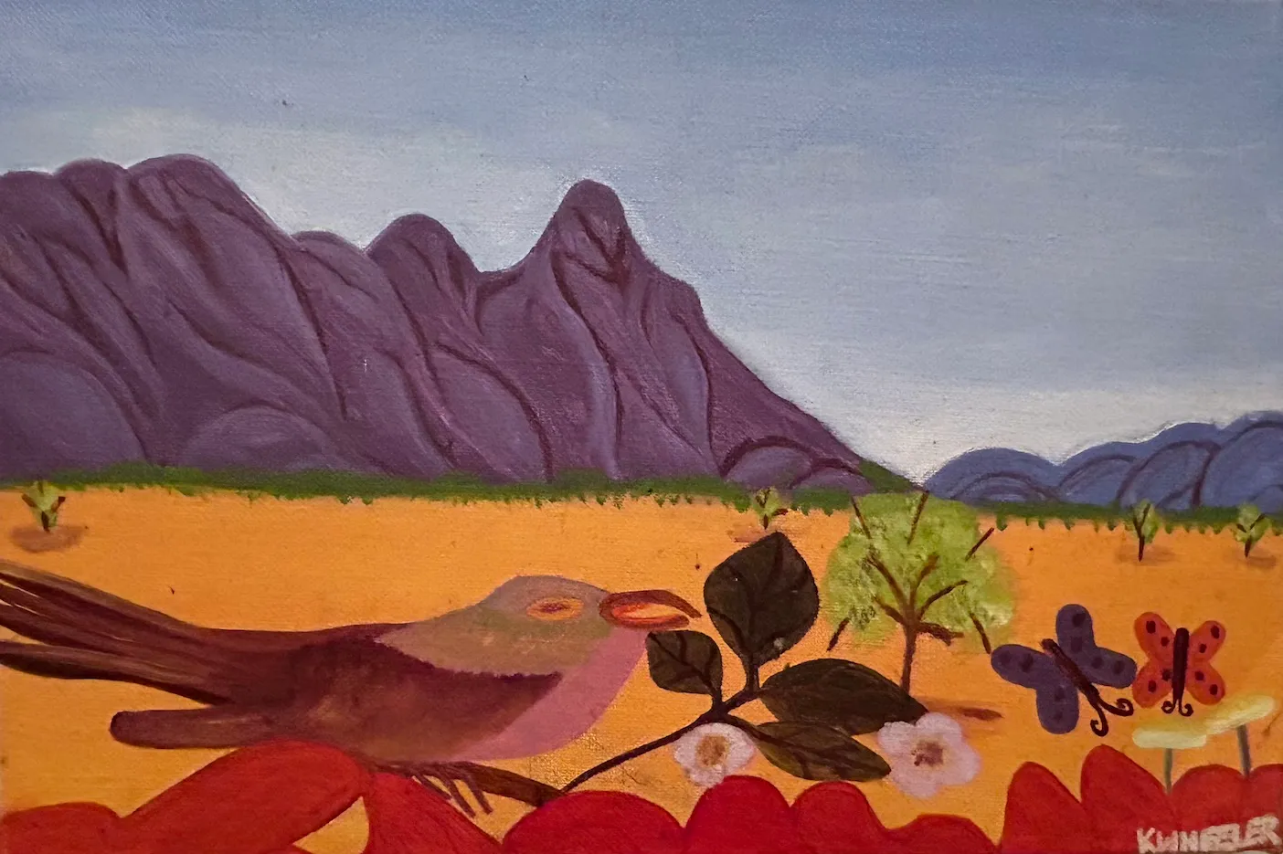 Karen Wheeler, “Tipa” Birds, 2006, synthetic polymer paint on canvas, 40 x 30 cm