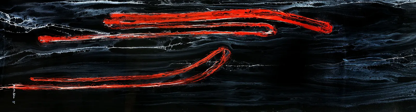 Samantha Hobson, Night Hunting, 2006, synthetic polymer paint on linen, 173.5 x 47.5 cm