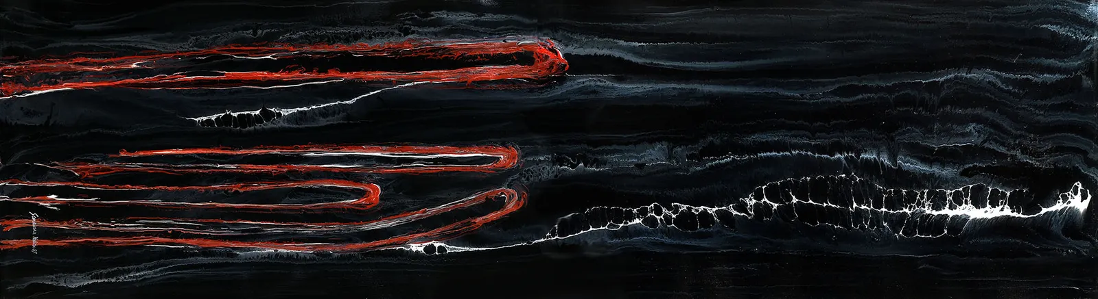 Samantha Hobson, Night Hunting, 2006, synthetic polymer paint on linen, 174 x 48 cm