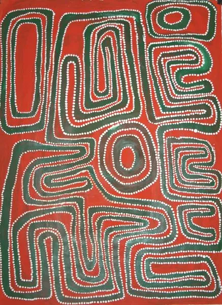 Jimmy Nerrimah, Kurtul Jila, 2005, synthetic polymer paint on paper, 76 x 56 cm