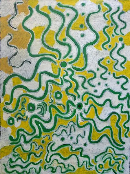 Rosie Napurrurla Tasman, Seed Dreaming, 2000, synthetic polymer paint on canvas, 91 x 122cm