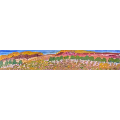 Billy Benn Perrurle, Artetyerre, 2007, synthetic polymer paint on Belgian linen, 120 x 20 cm