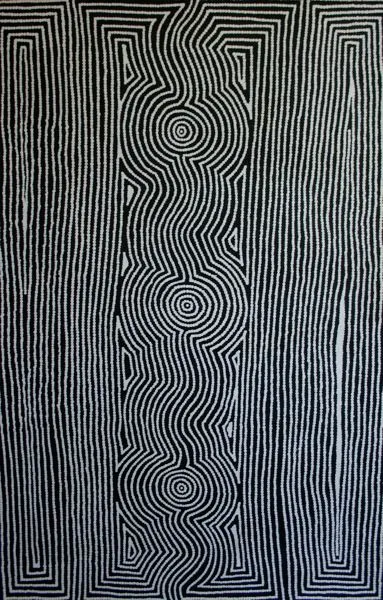 Graham Gordon Tjupurrula, Wilkinkarra, 2007, synthetic polymer paint on linen, 120 x 80 cm