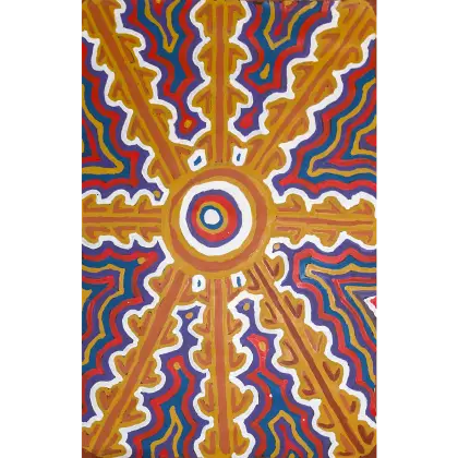 Judy Napangardi Martin, Rock Wallabies (Wackaljarri), 2000, synthetic polymer paint on canvas, 60 x 80 cm
