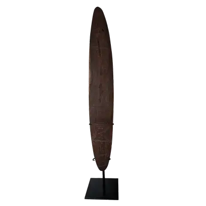 Artist Once Known, Shield Central Western Desert, c.1970, carved hardwood, height: 67 cm