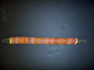 Artist Once Known, Clapping Sticks, synthetic polymer paint on wood