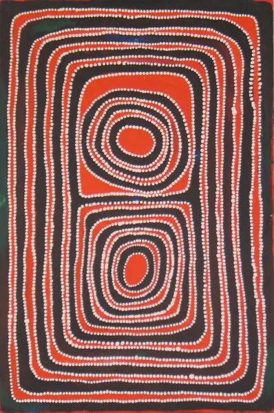 Jimmy Nerrimah, Yirloparri and Mirrunmirrun, 2006, synthetic polymer paint on canvas, 90 x 60 cm