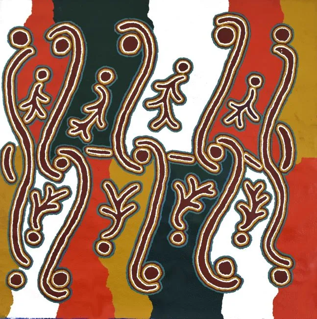 Toby Martin, Pirlala Bush Bean, 2001, synthetic polymer paint on canvas, 120 x 120 cm