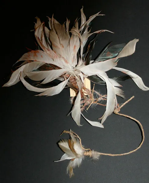 Louis Karadada, Ceremonial Feathered Band, feather and string, 82 x 30 x 6 cm