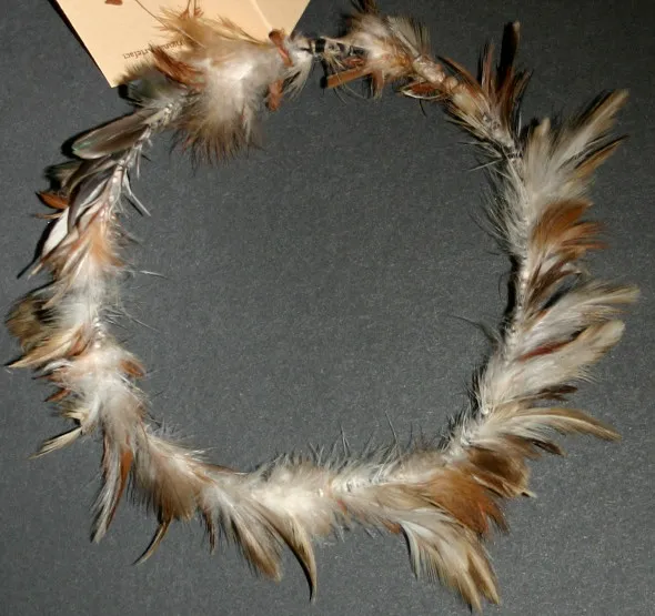 Artist Once Known, Head Band, feather and string, 16 cm dia