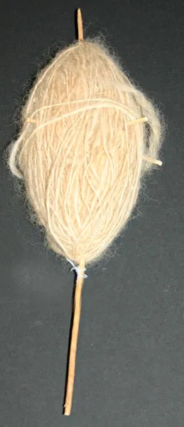 Artist Once Known, Central Australian Spindle, wood and wool, 45 x 12 x 7 cm