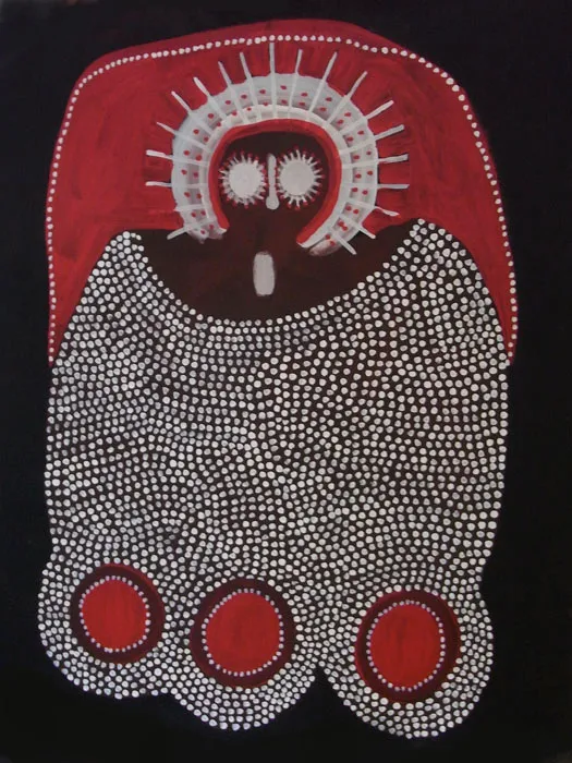Jack Dale, Wandjina, 2007, synthetic polymer paint on Belgian linen, 104 x 122cm