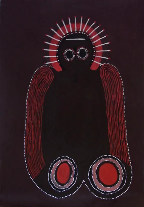 Jack Dale, Wundugi Boss Wandjina Wunguwu Iondira, 2007, synthetic polymer paint on Belgian linen, 203 x 128cm